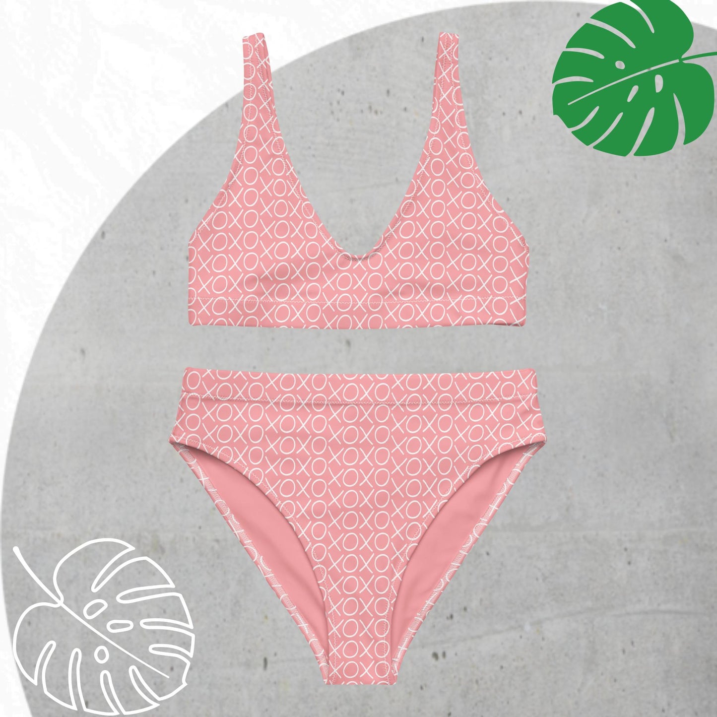 Pink XOXO high-waisted Set
