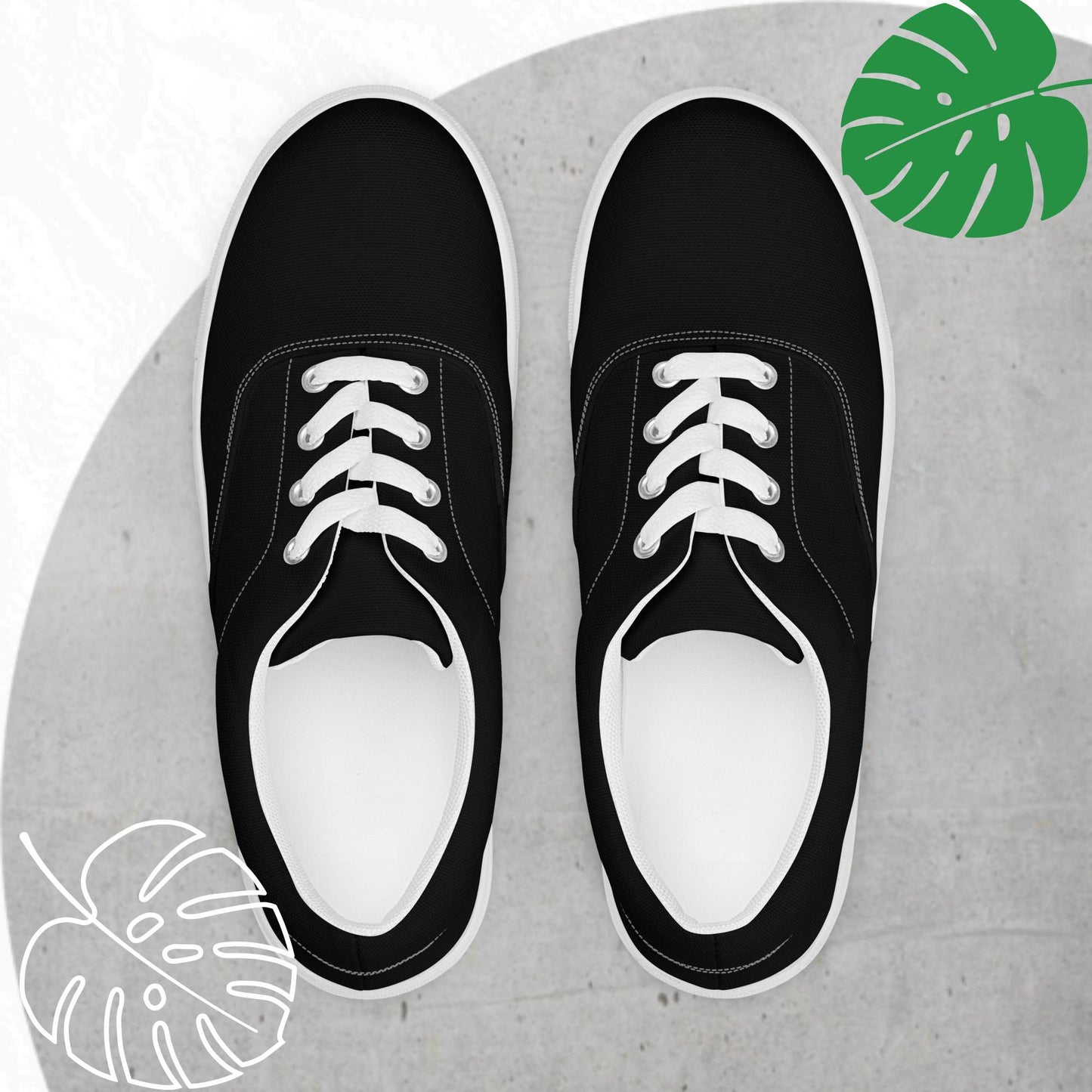 Black lace up flats