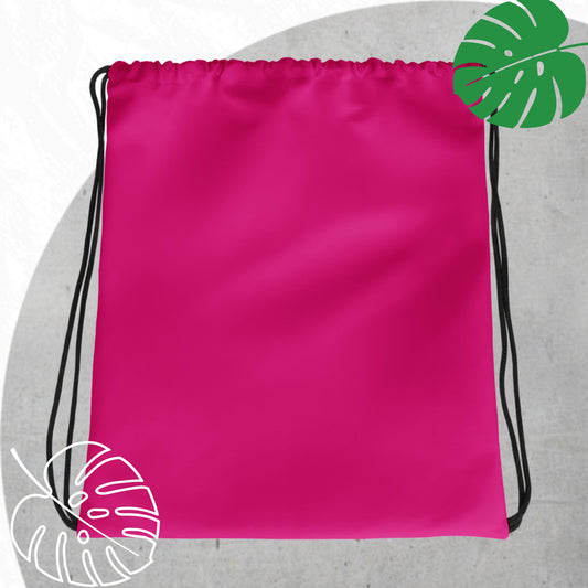 Fuchsia drawstring bag