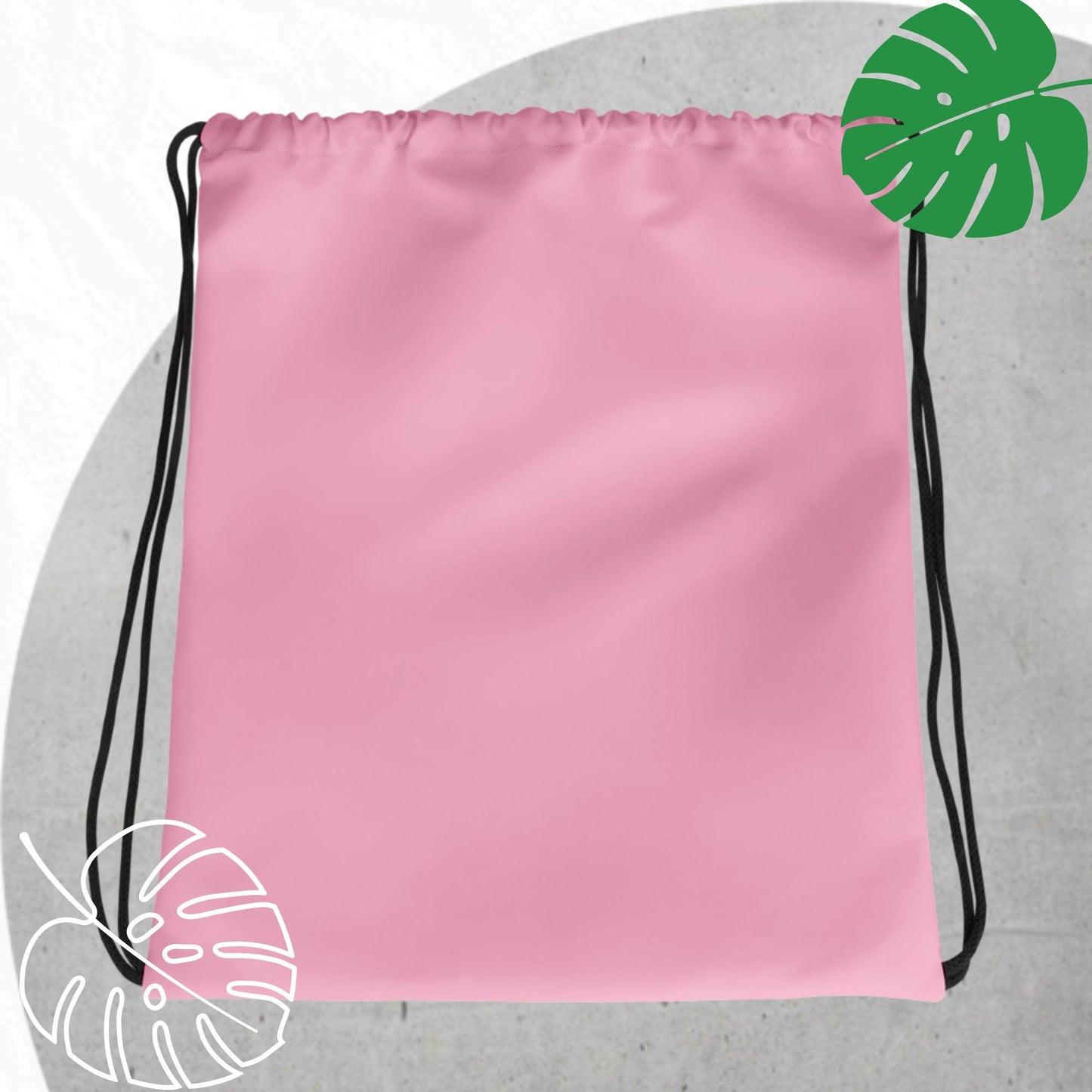 Pink drawstring bag