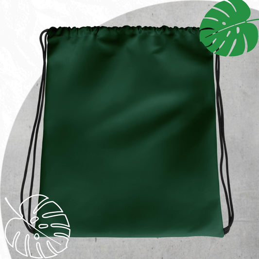 Green drawstring bag