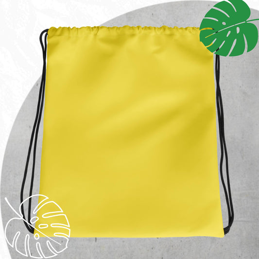 Yellow drawstring bag