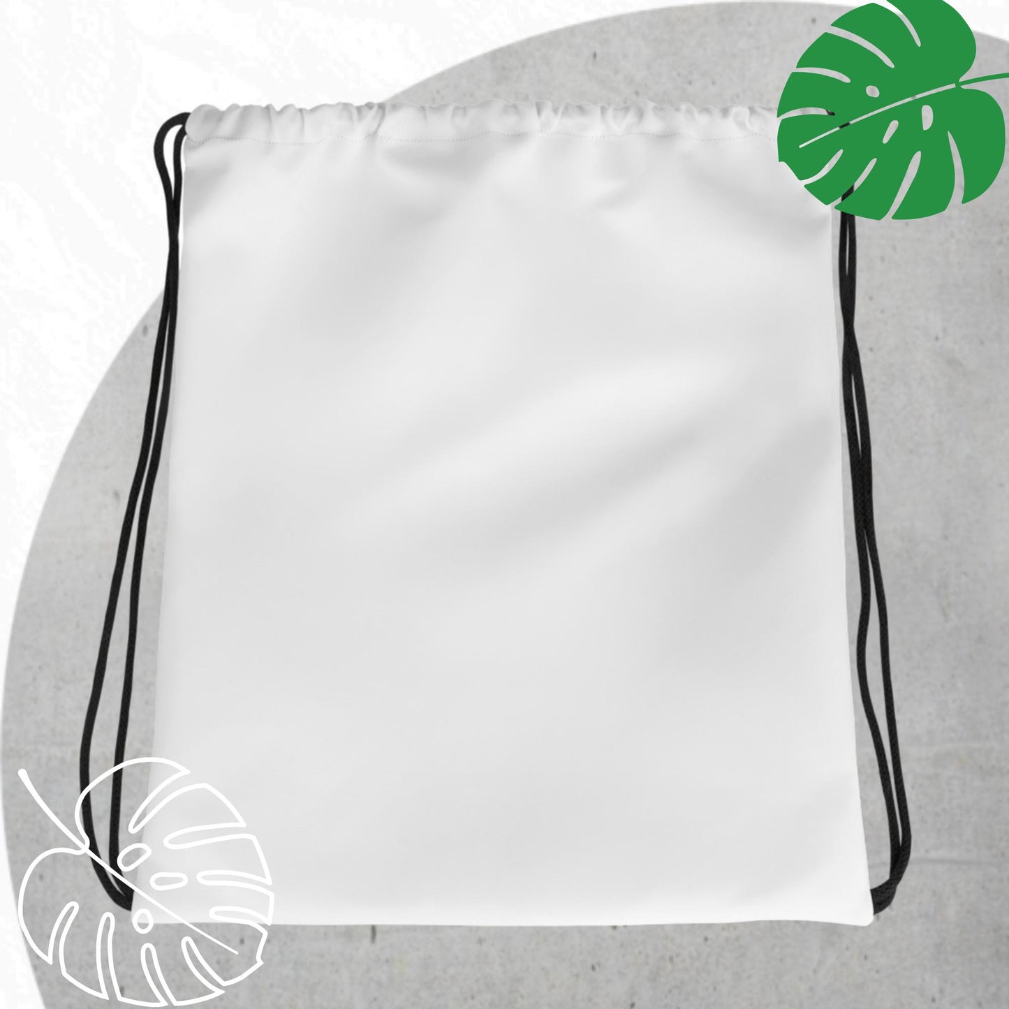 White drawstring bag