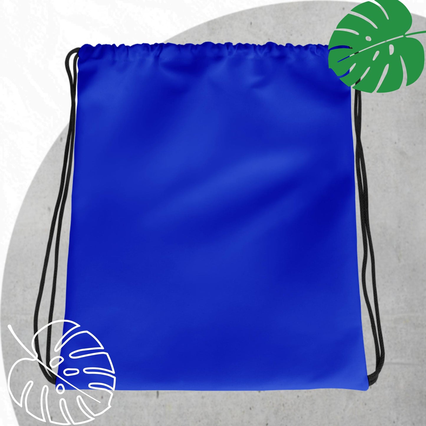 Blue drawstring bag