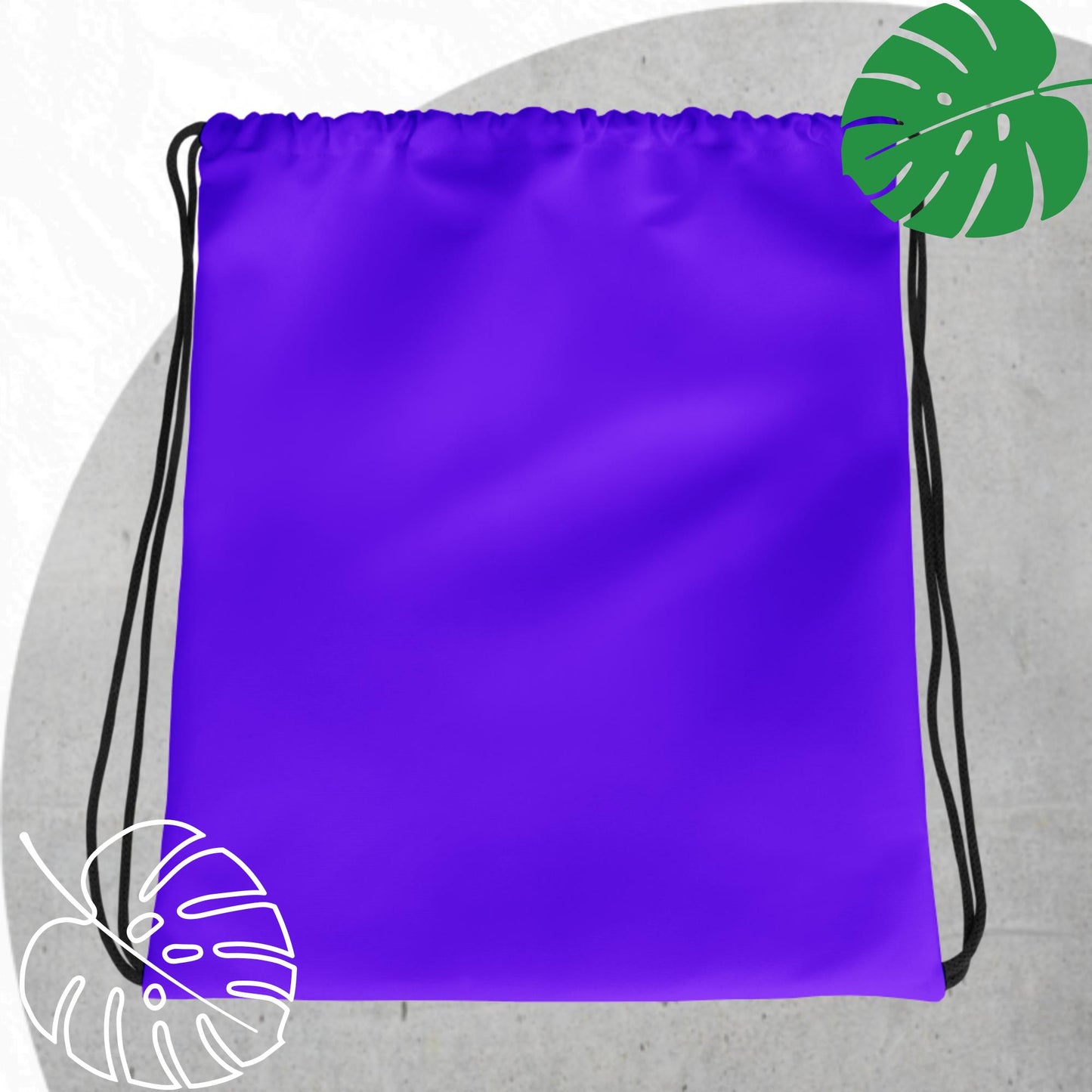 Purple drawstring bag