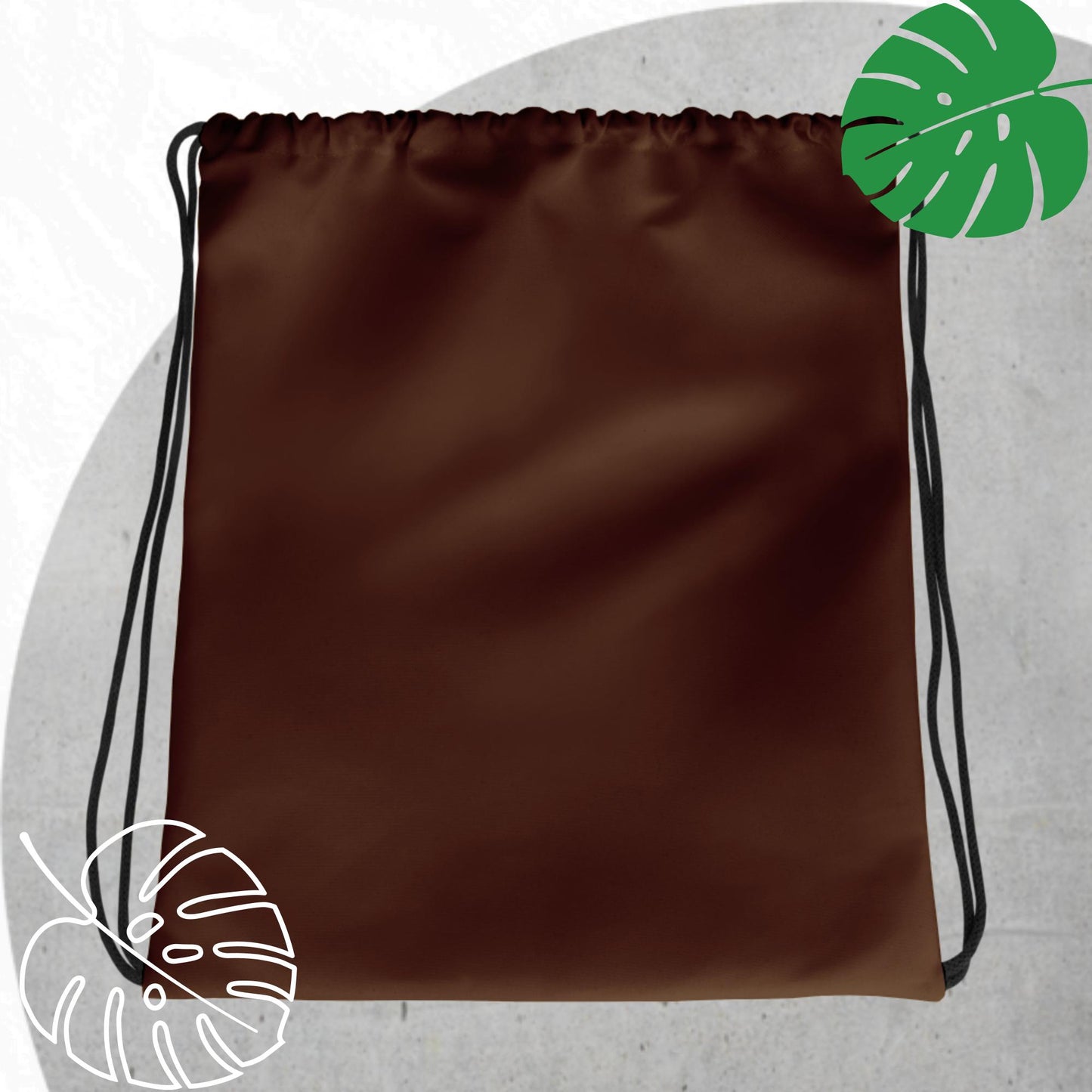 Brown drawstring bag