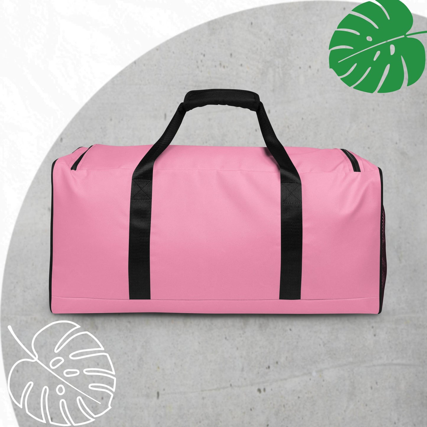 Pink duffle bag