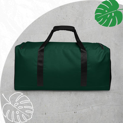 Green duffle bag