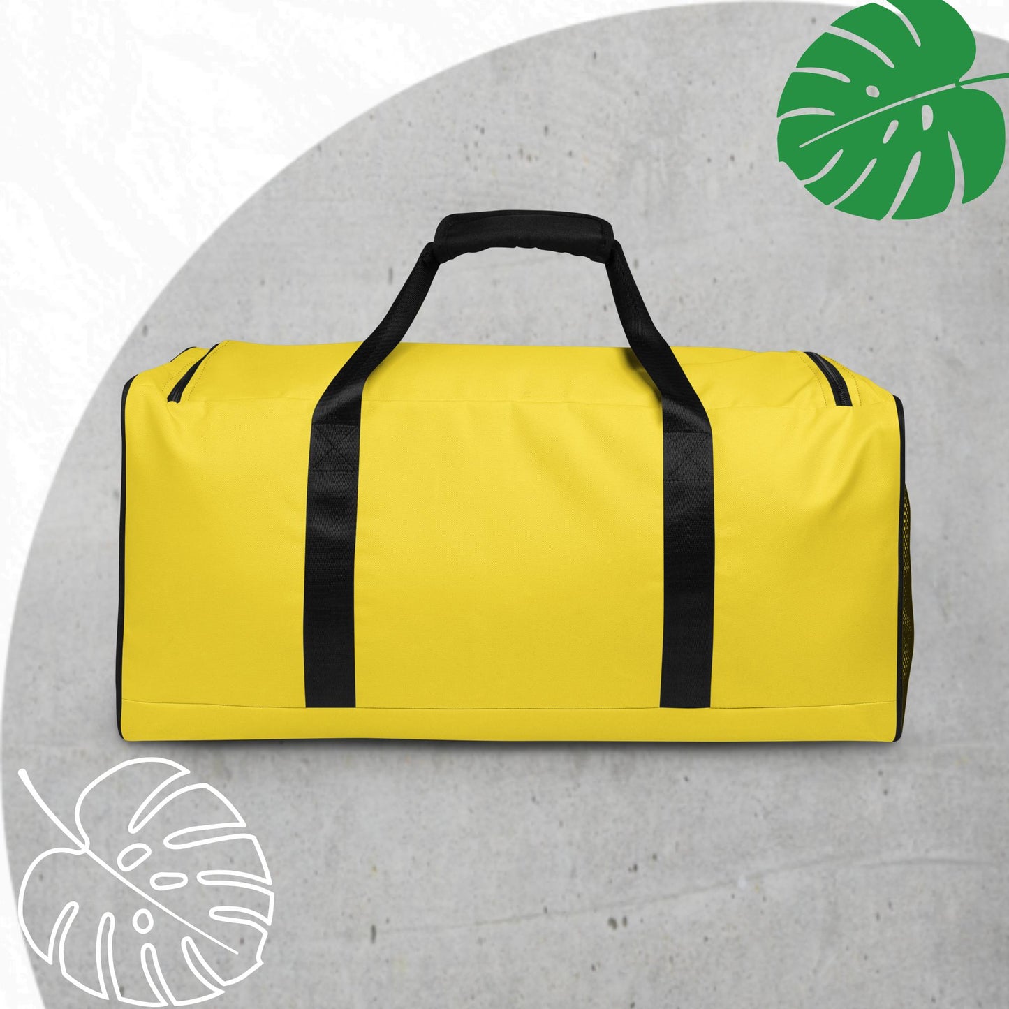 Yellow duffle bag