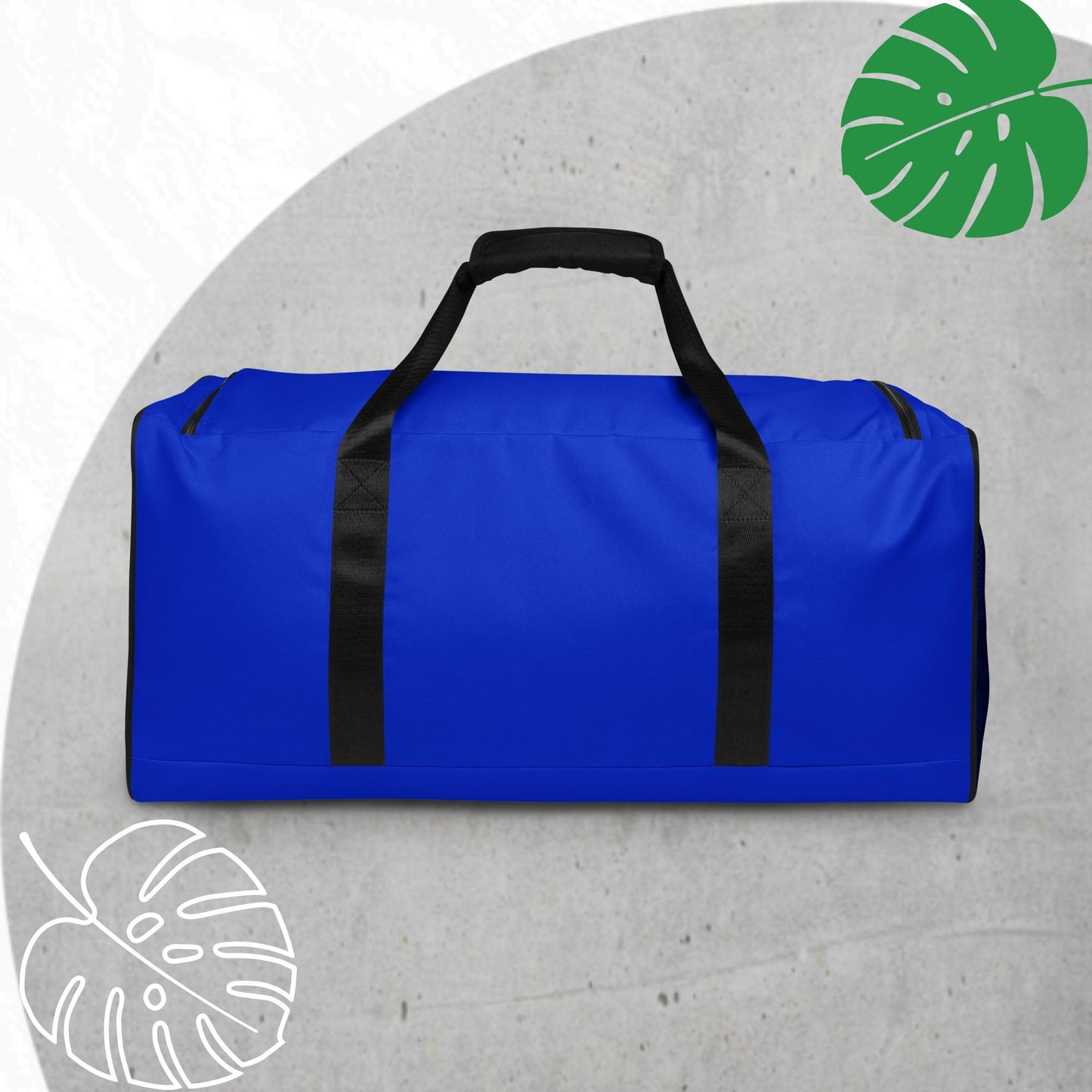 Blue duffle bag