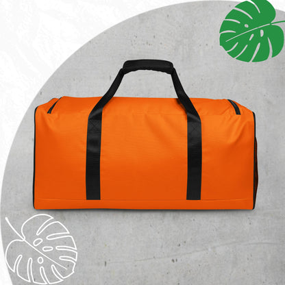 Orange duffle bag