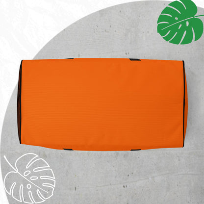 Orange duffle bag