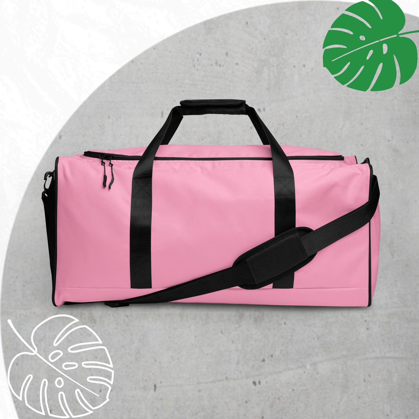 Pink duffle bag