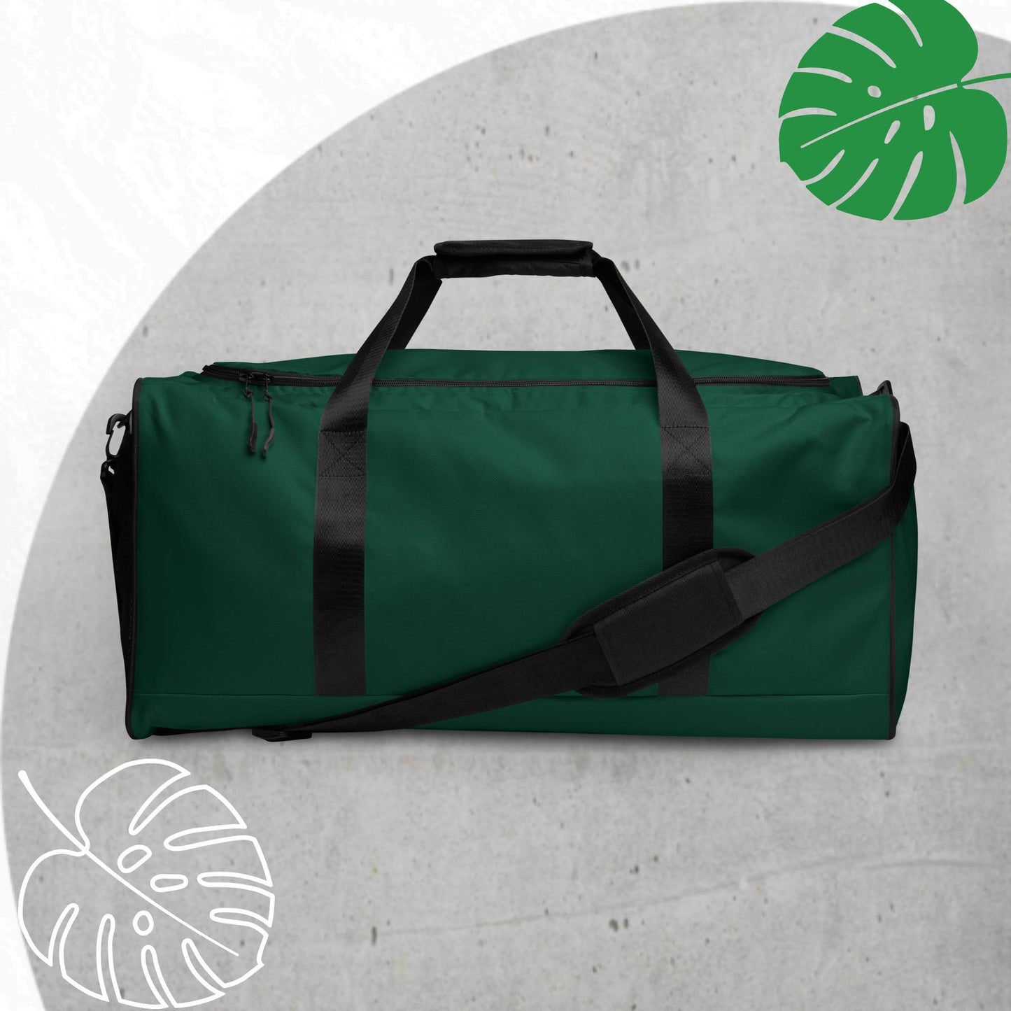 Green duffle bag