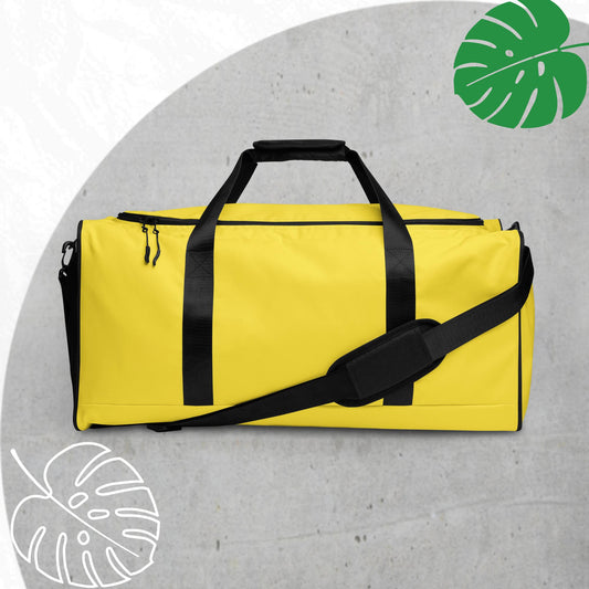 Yellow duffle bag