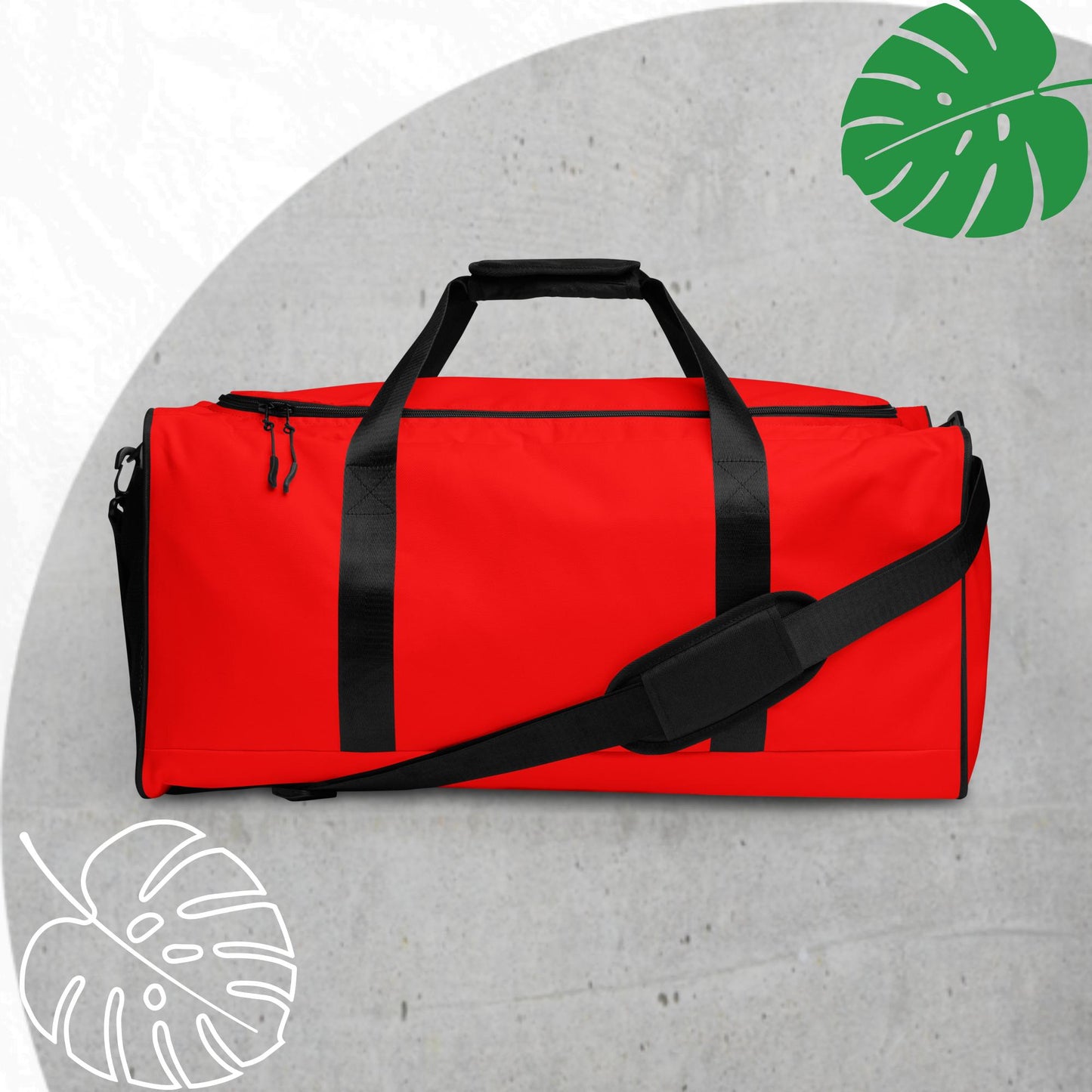 Red duffle bag