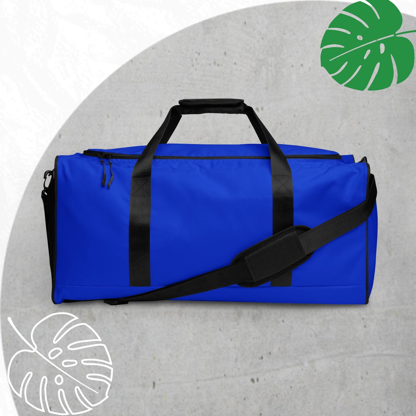 Blue duffle bag