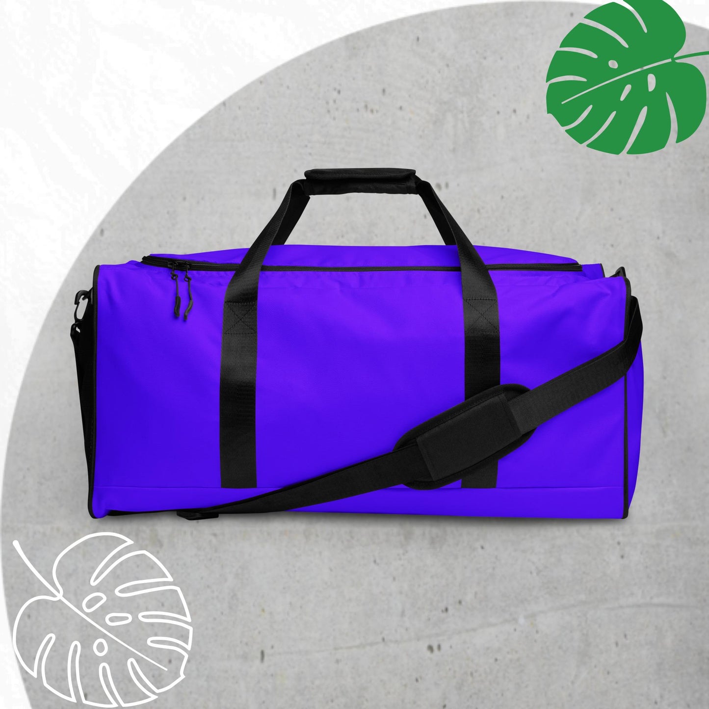 Purple duffle bag