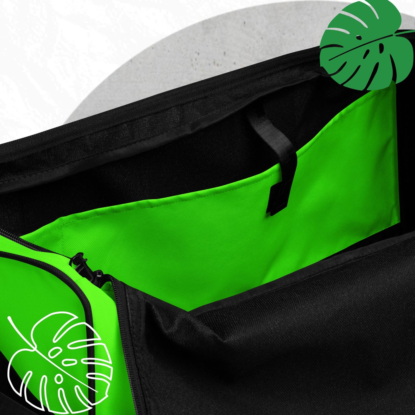 Green (neon) duffle bag