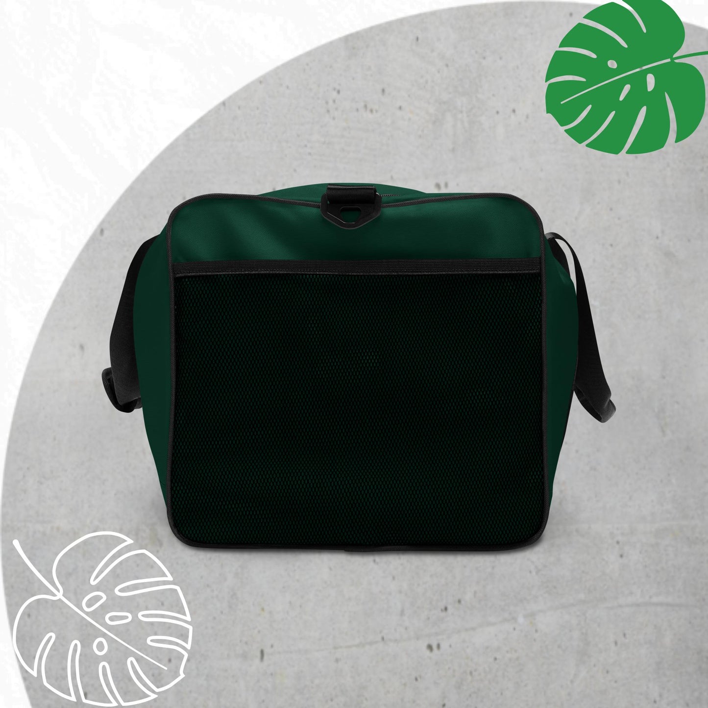 Green duffle bag