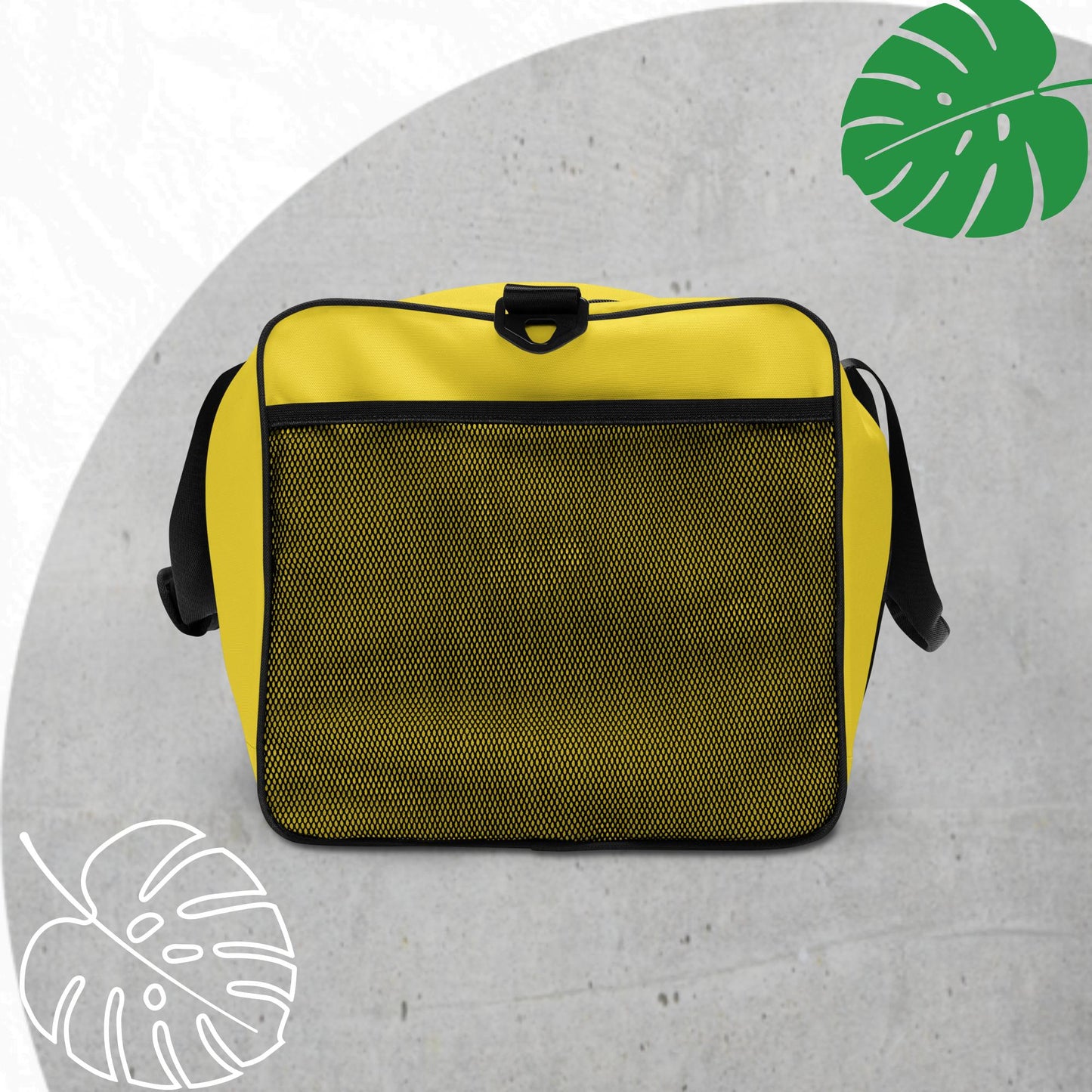 Yellow duffle bag