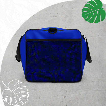 Blue duffle bag