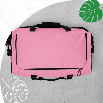 Pink duffle bag