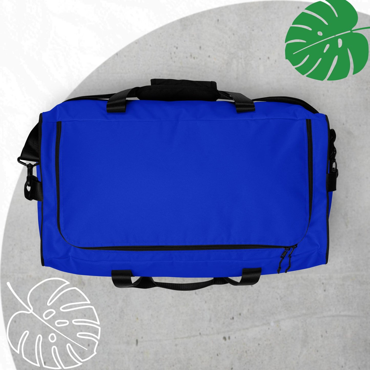 Blue duffle bag