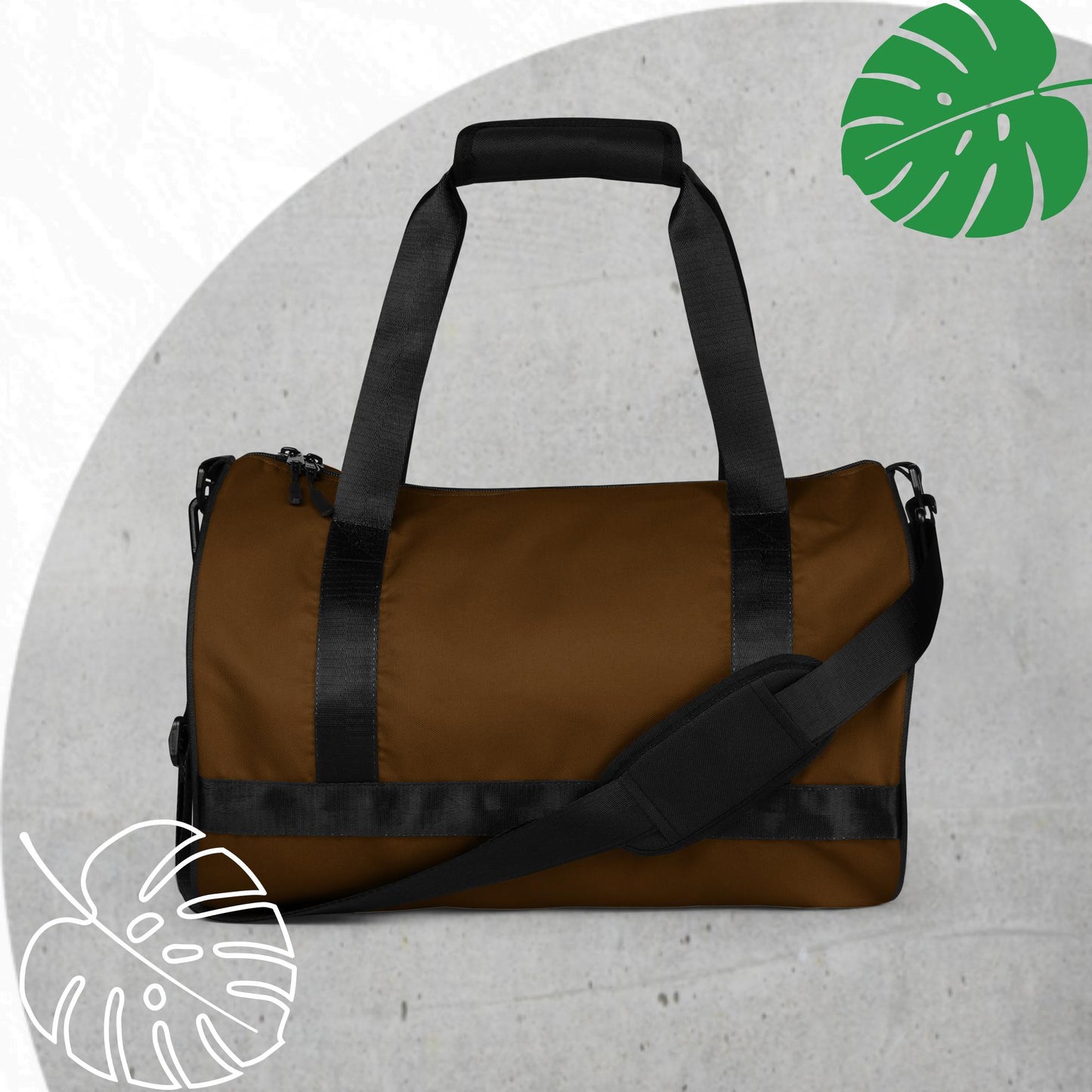 Brown gym bag