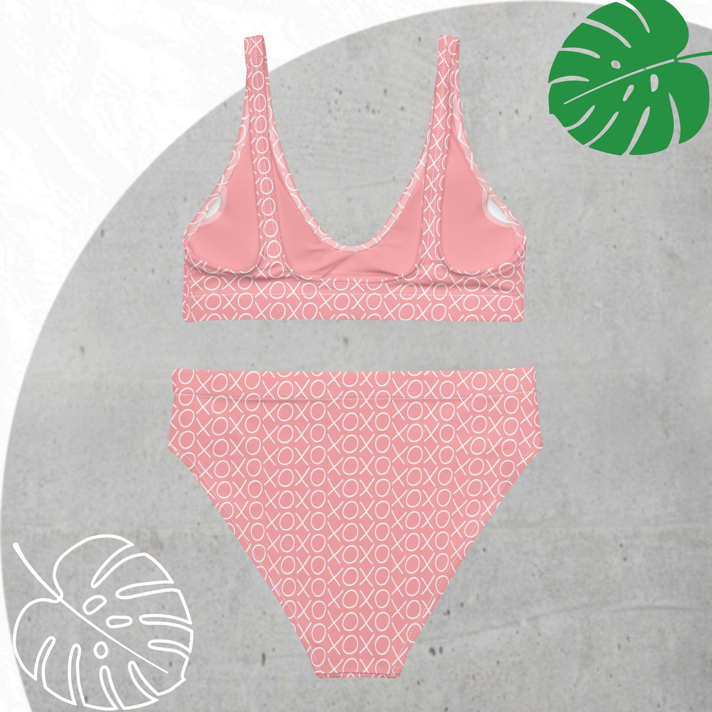 Pink XOXO high-waisted  Set