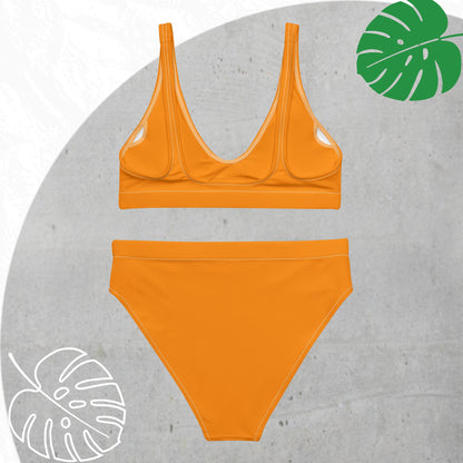 Orange high-waisted Set