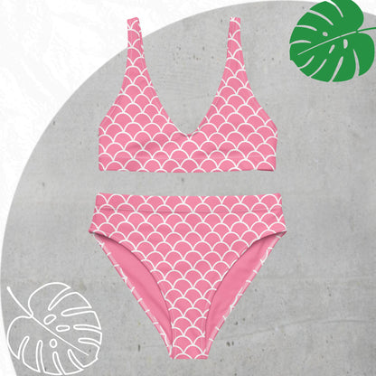 Mermaid Pink high-waisted Set