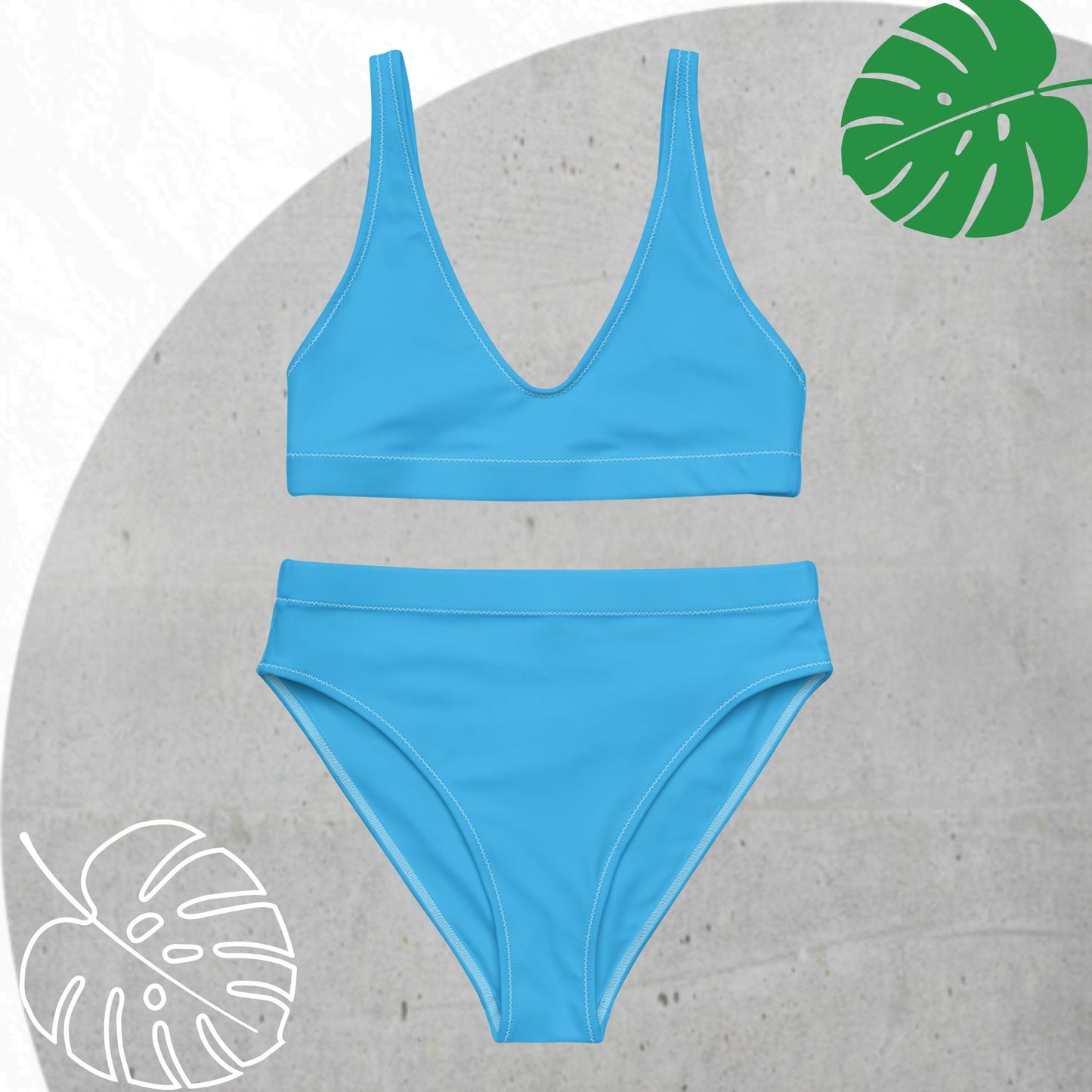 Blue (Light) high-waisted Set