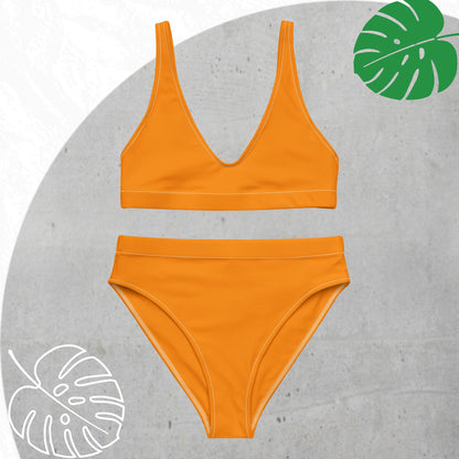 Orange high-waisted Set