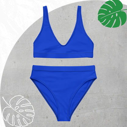 Blue high-waisted Set