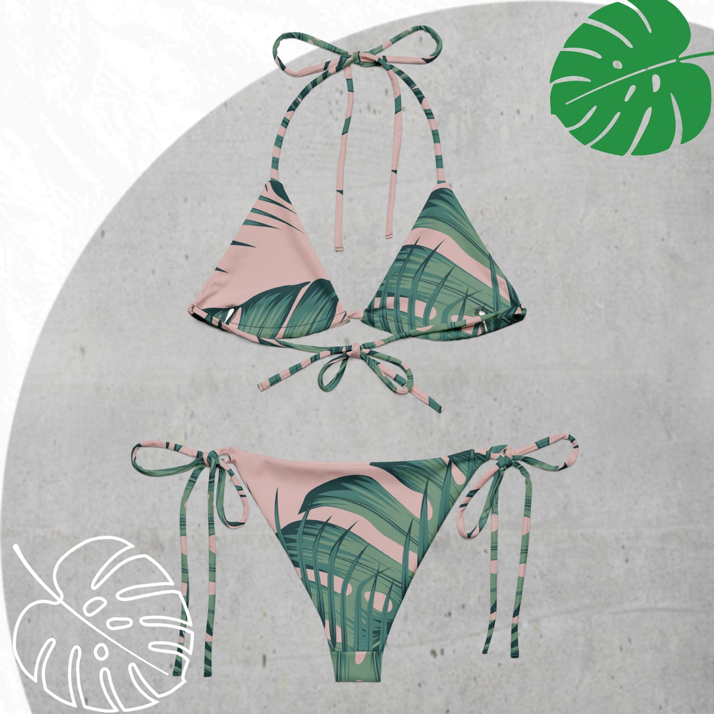 Monstera Leaf Bikini Set