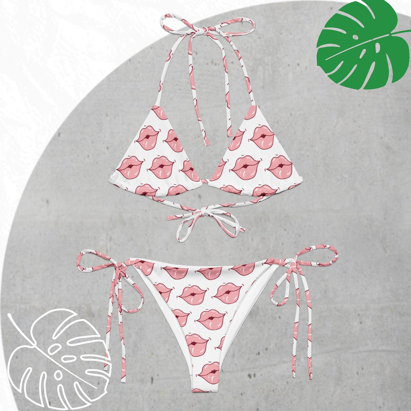 Pink Kisses Bikini Set