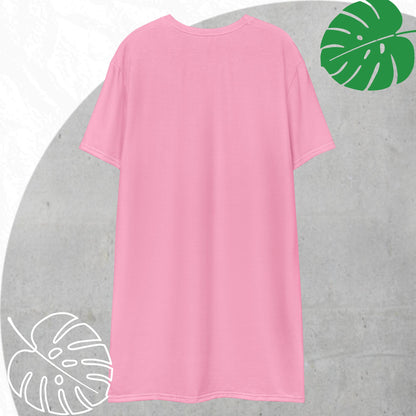 Pink T-shirt dress