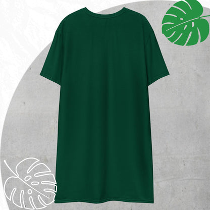 Green T-shirt dress