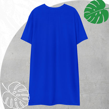 Blue T-shirt dress