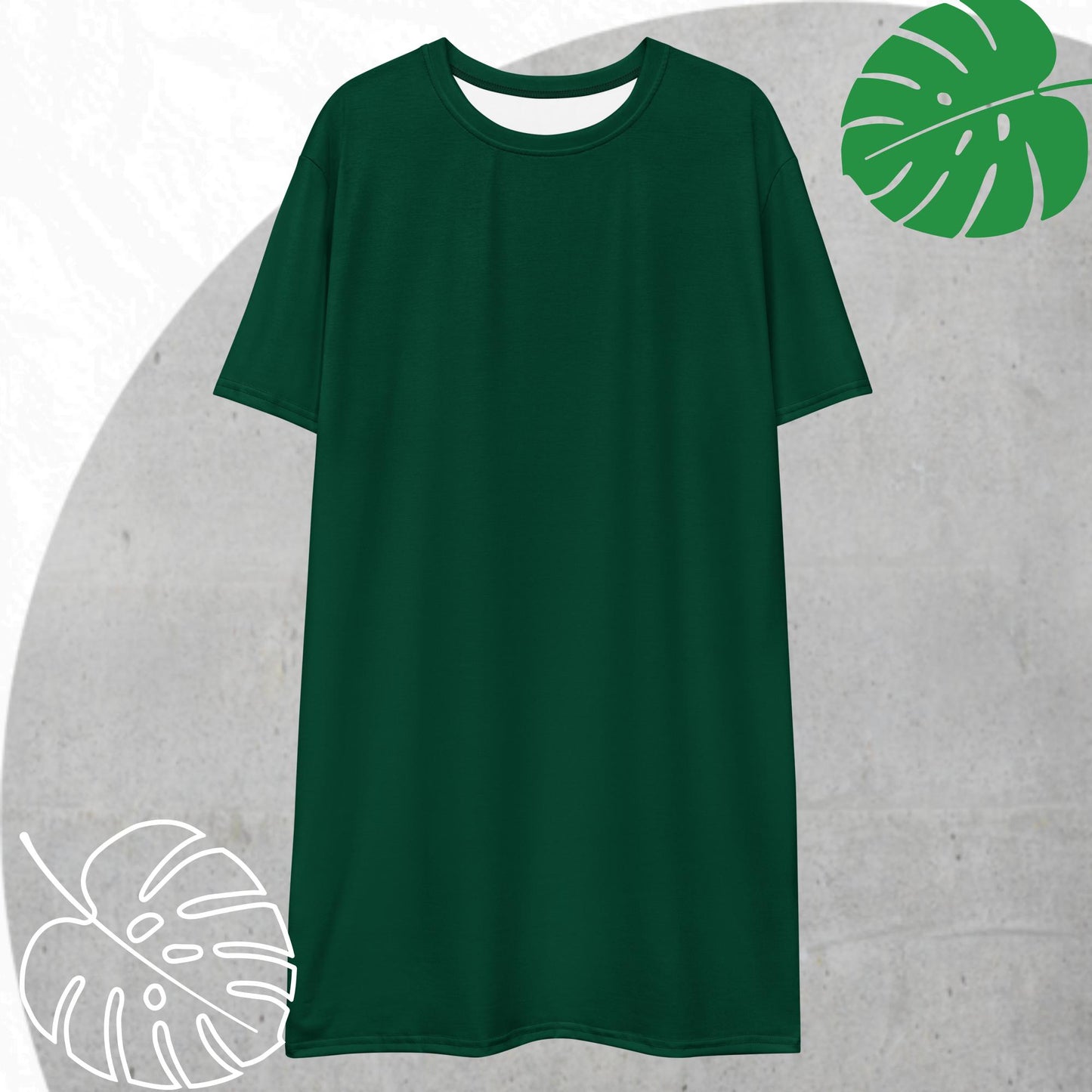 Green T-shirt dress