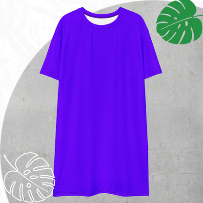 Purple T-shirt dress