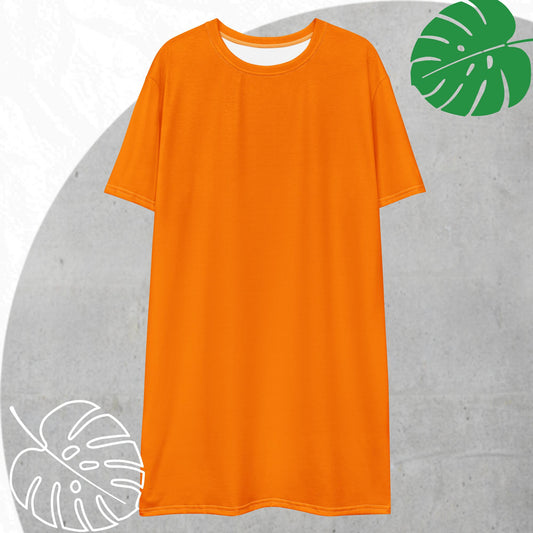 Orange T-shirt dress