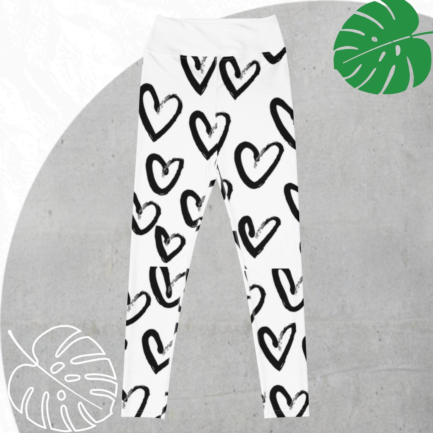 B&W Heart Leggings