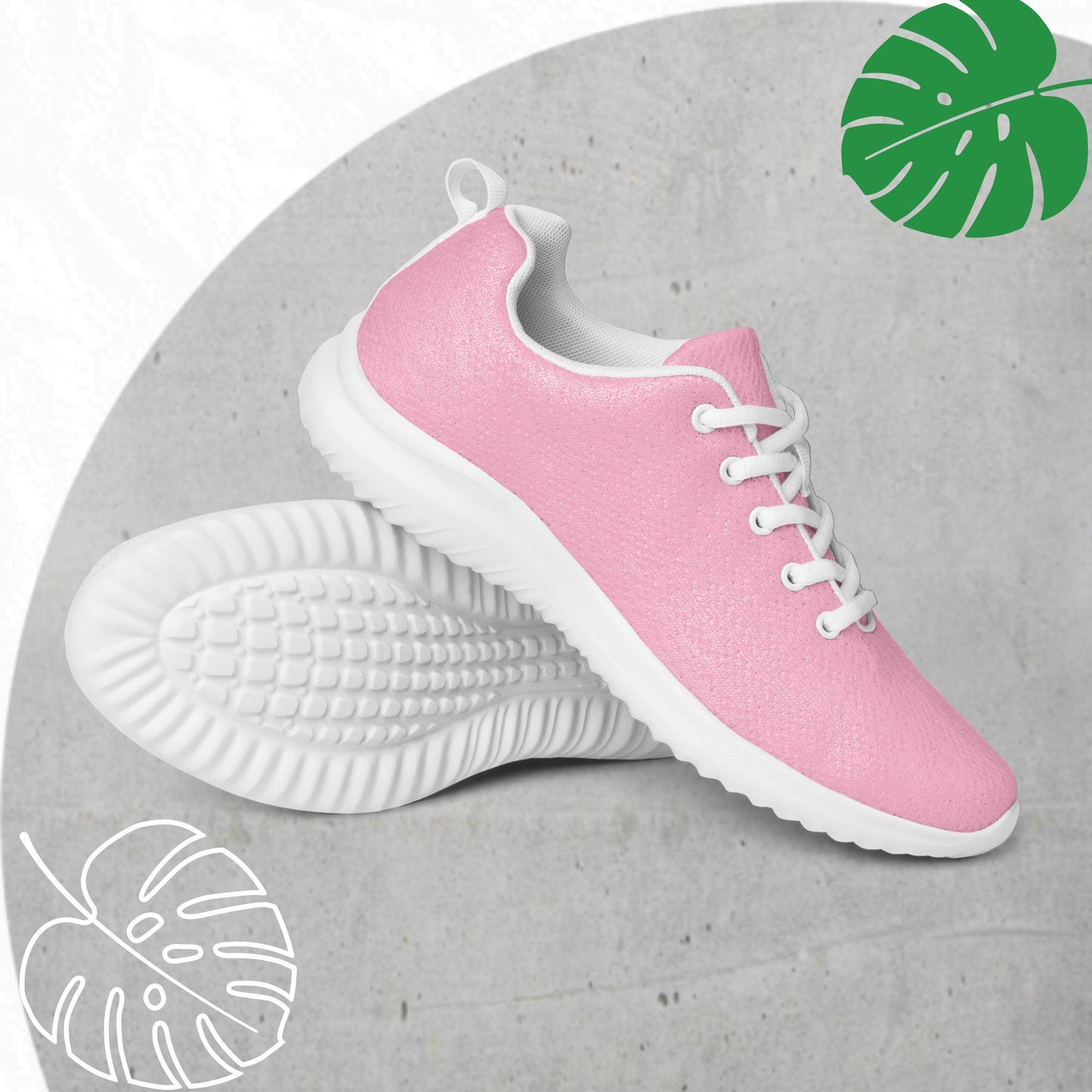 Pink athletic shoes