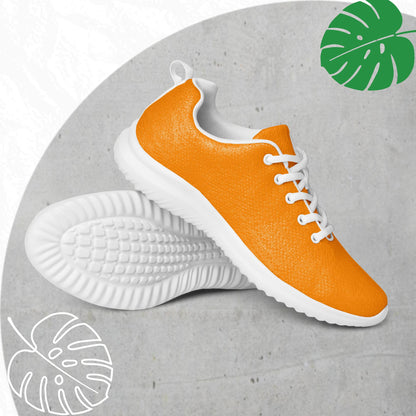 Orange athletic shoes