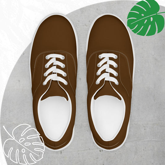 Brown Lace up Flats