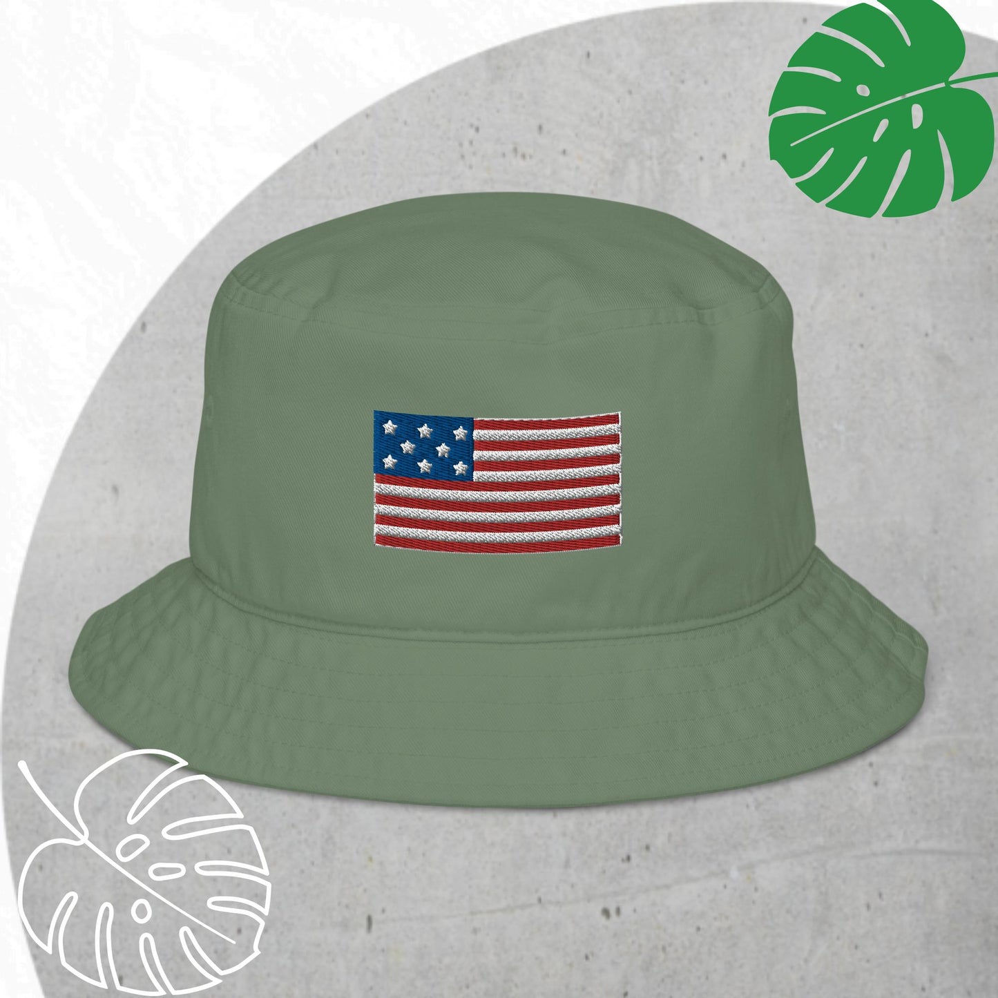 Flag bucket hat