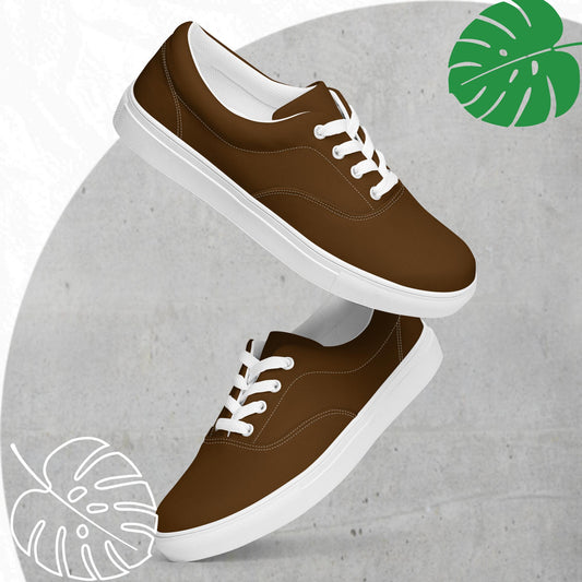 Brown Lace up Flats